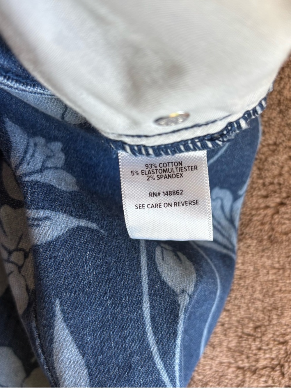 Torrid Belle Isle Aquinnah High Rise Flare Ankle Floral Jeans Blue 10 Tall NWT - Picture 6 of 13
